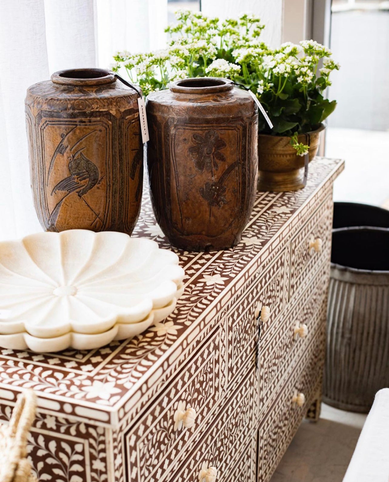 XL MARBLE FLOWER PLATTER