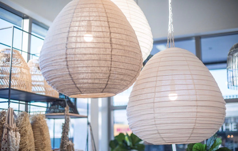 Havelock North Hawke's Bay - Large Tear Drop Linen Light Shade | Annabelle's Design Store NZ