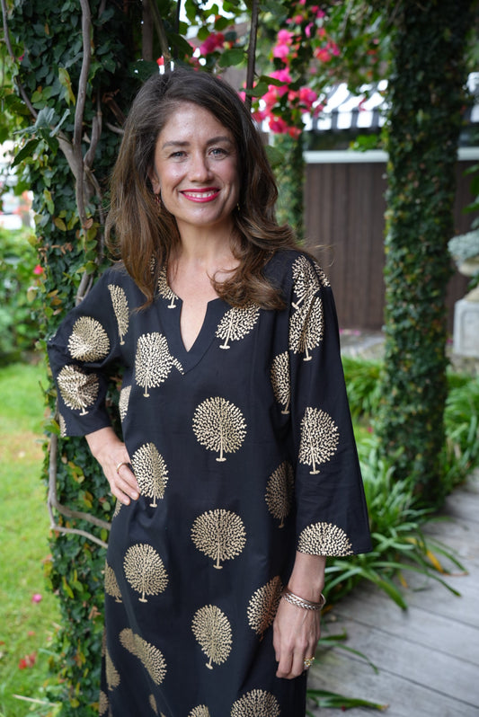 NICKY DRESS | BLACK GOLD