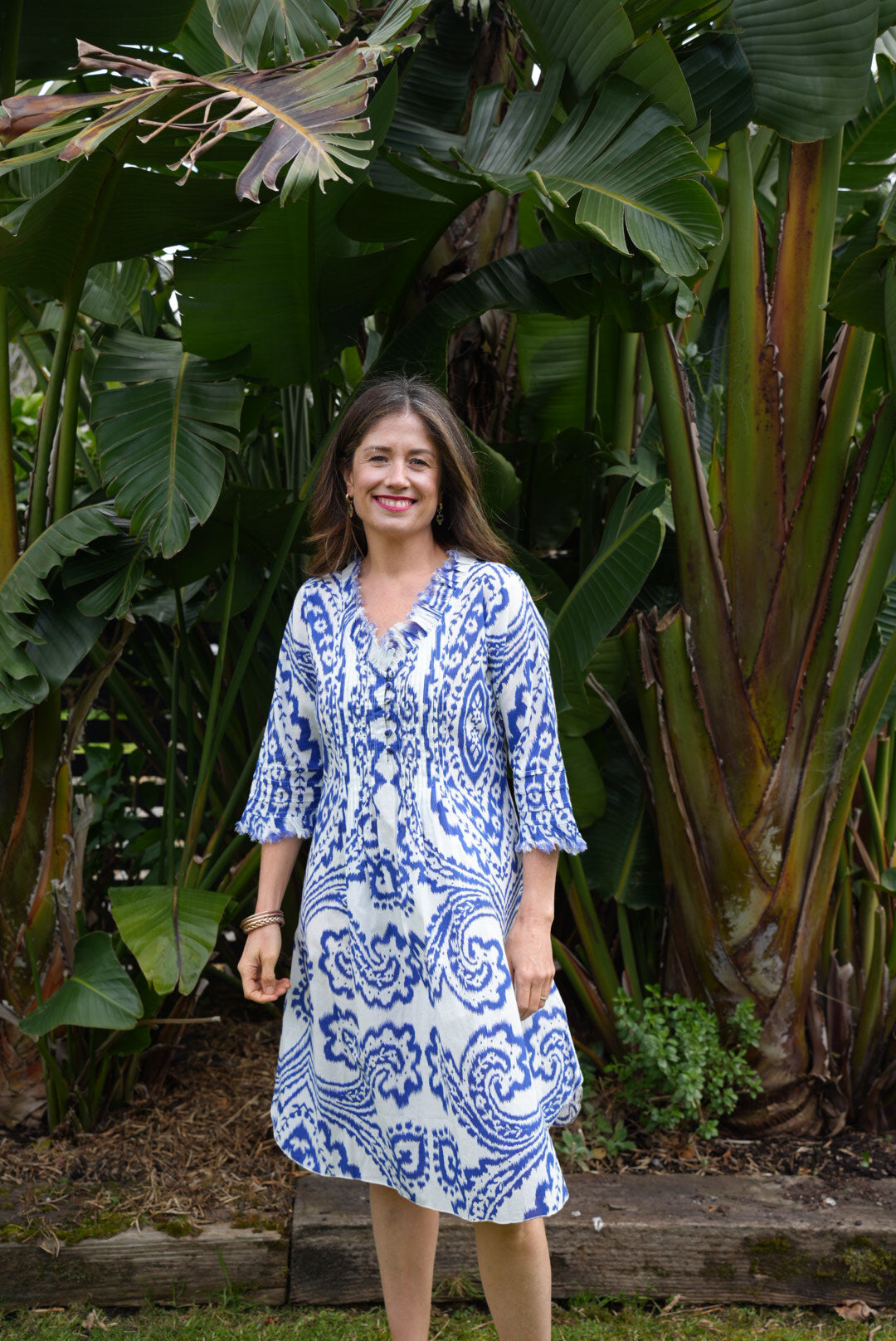 SIENNA MID DRESS | IKAT INDIGO