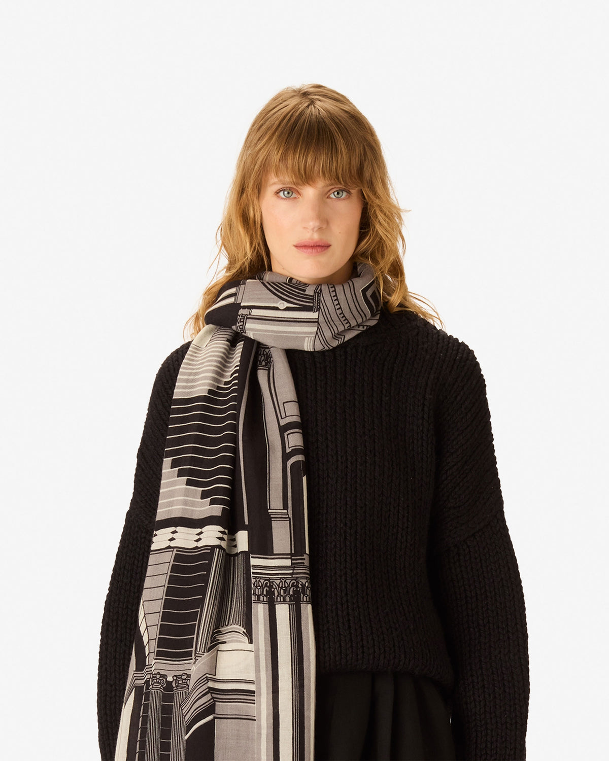 ARCHITECTURE Scarf- BLACK by Inouï Edition