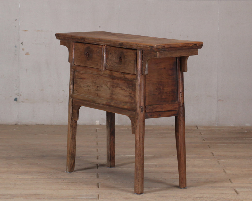 ANTIQUE CONSOLE TABLE w DRAWERS