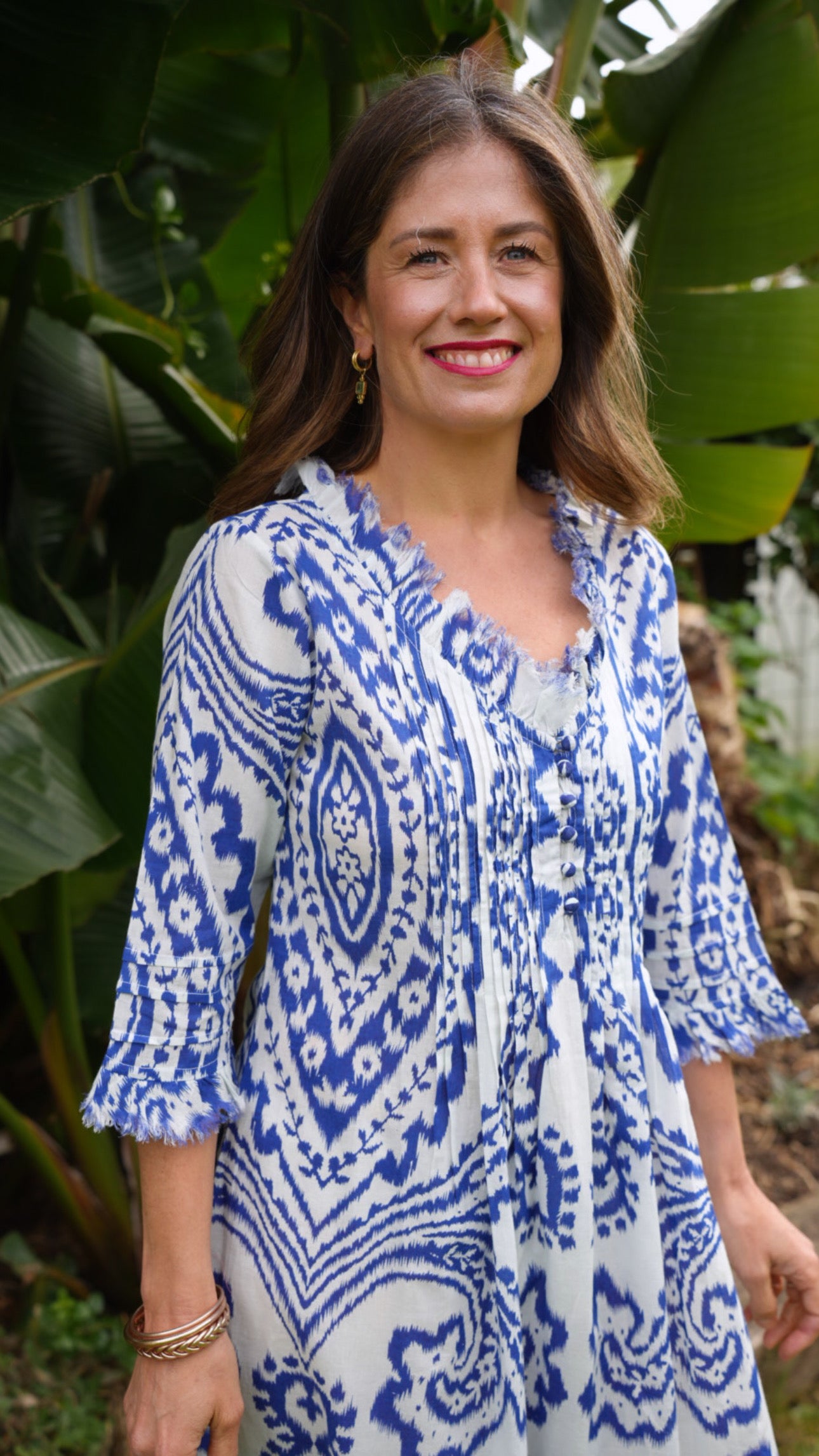 SIENNA MID DRESS | IKAT INDIGO