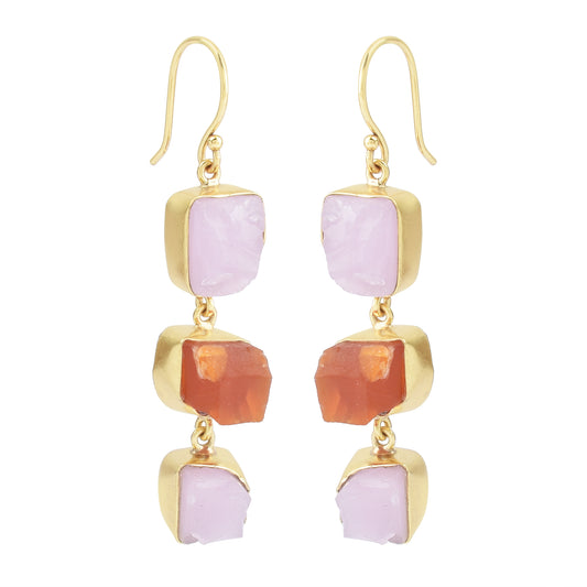 FREYA EARRINGS | CARNELIAN & ROSE