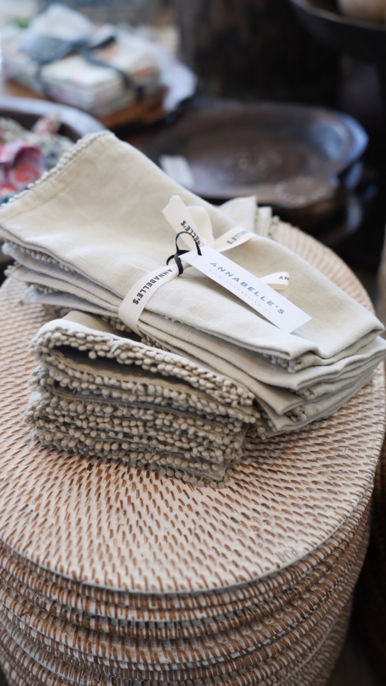 LINEN NAPKIN SET/4 | TAUPE