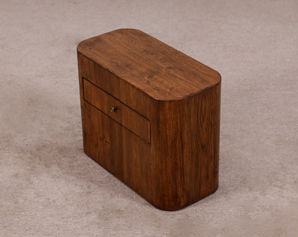 OAK SIDE TABLE w DRAWER