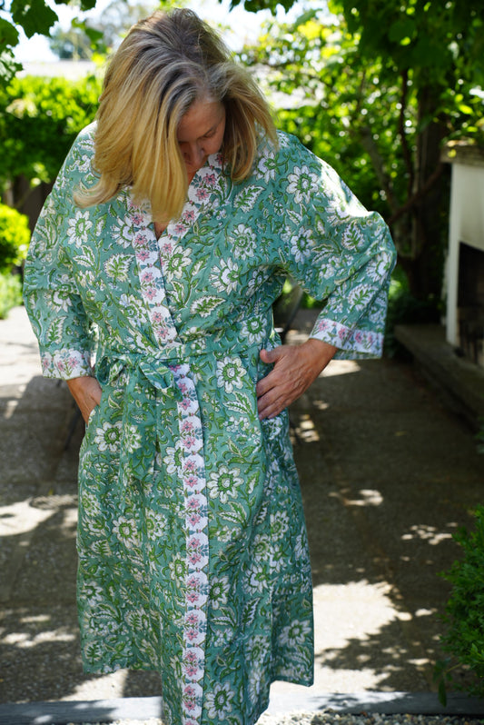 COTTON BLOCK PRINT KIMONO | MEADOW BLOOM