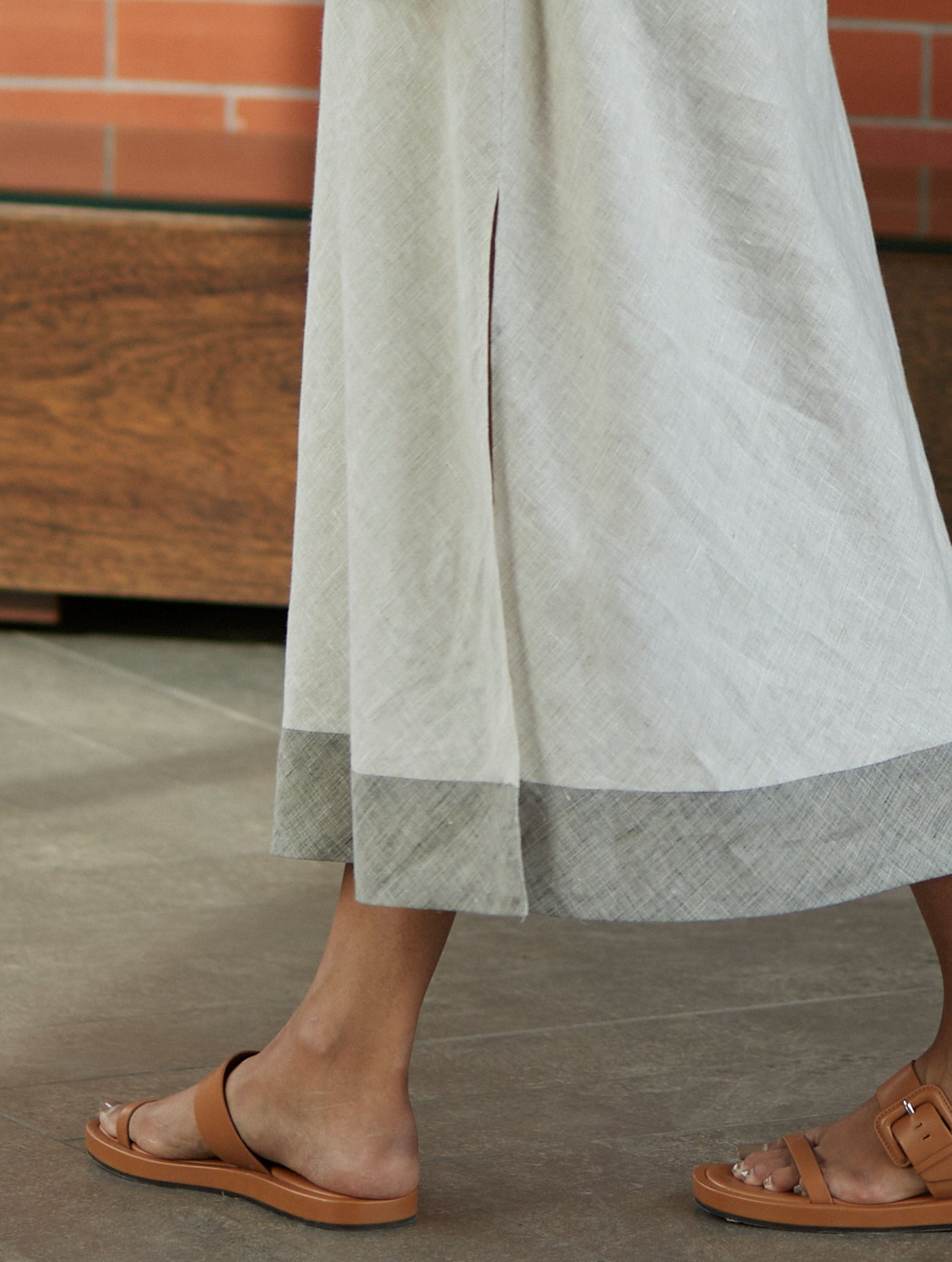 NIZA LINEN DRESS | OFF WHITE