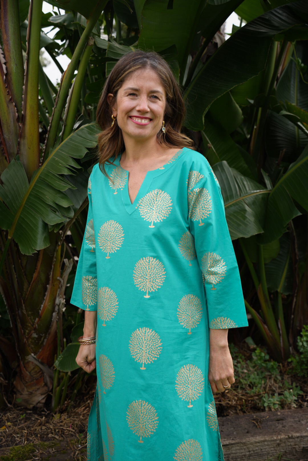 NICKY DRESS | TURQUOISE GOLD
