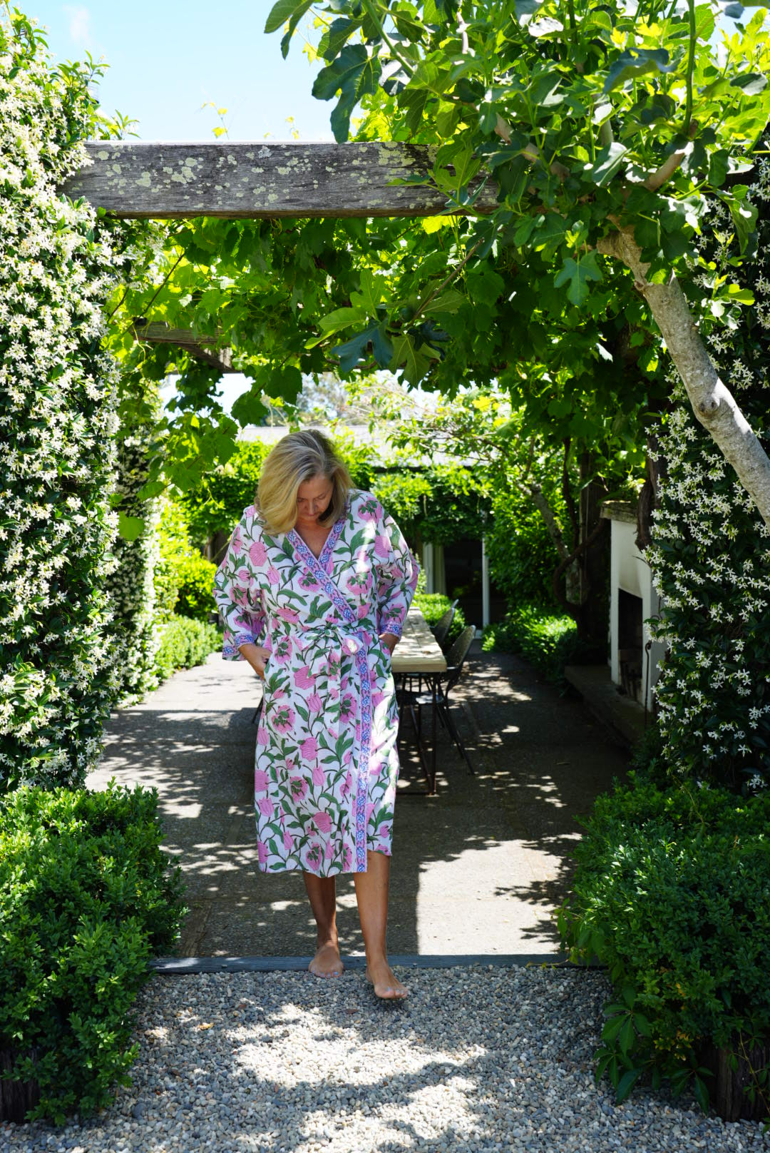COTTON BLOCK PRINT KIMONO | LILY GARDEN