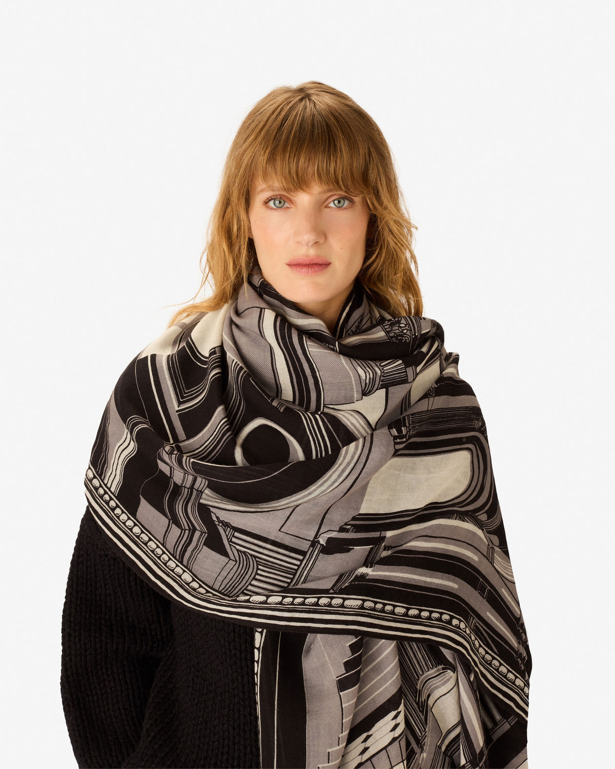 ARCHITECTURE Scarf- BLACK by Inouï Edition