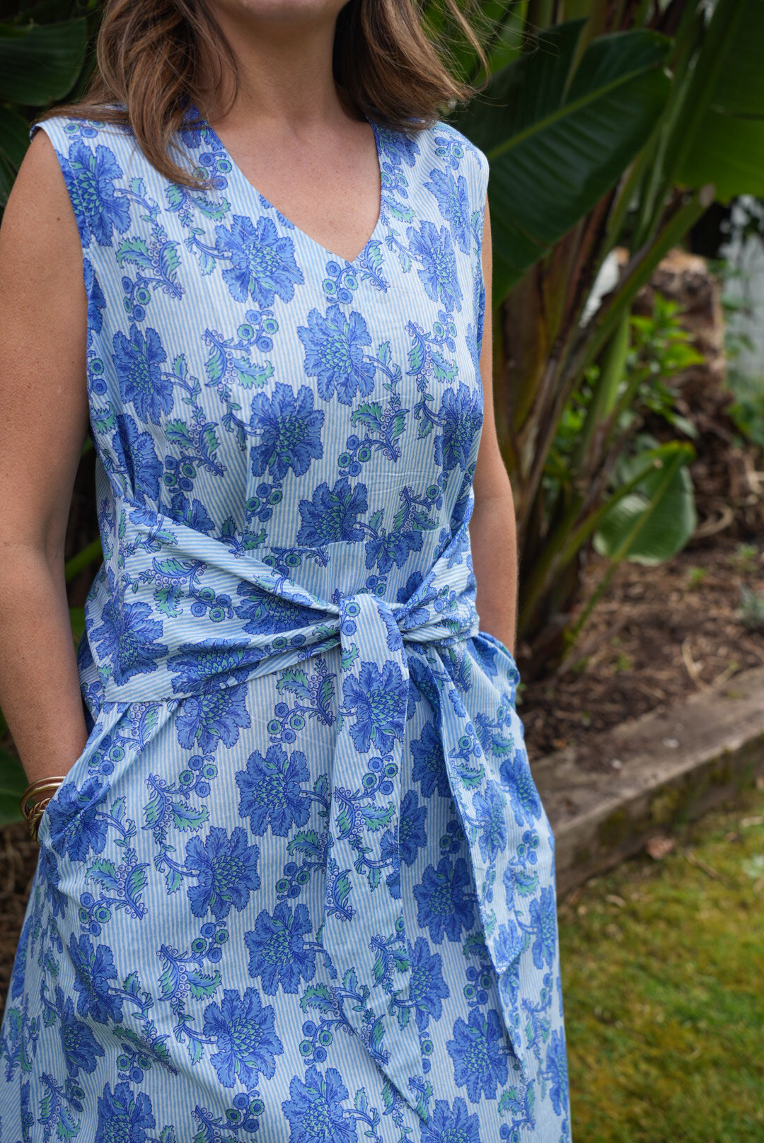 LILY DRESS | BLUE STRIPE