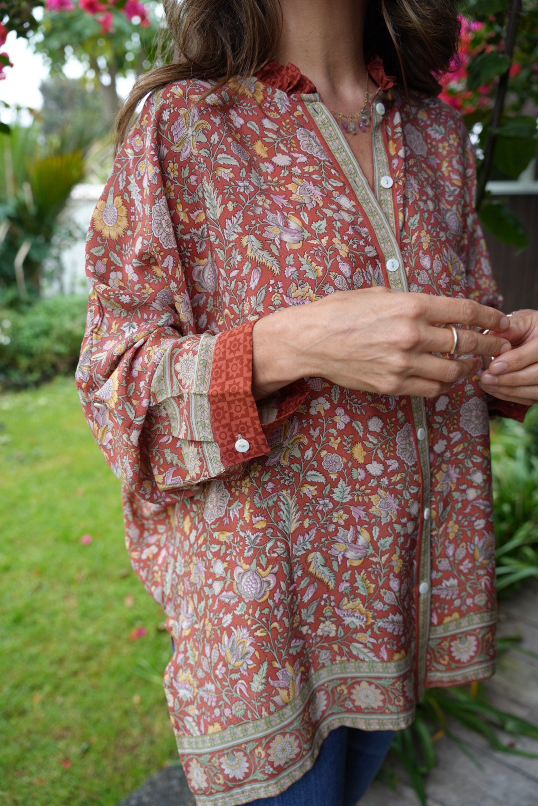 SILK SHIRT | TERRACOTTA