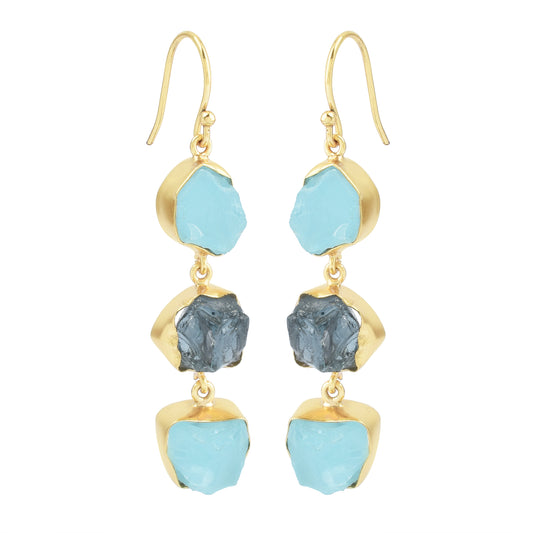 FREYA EARRINGS | AQUA & LONDON BLUE