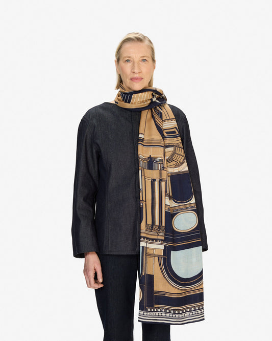 ARCHITECTURE Scarf- BLUE by Inouï Edition