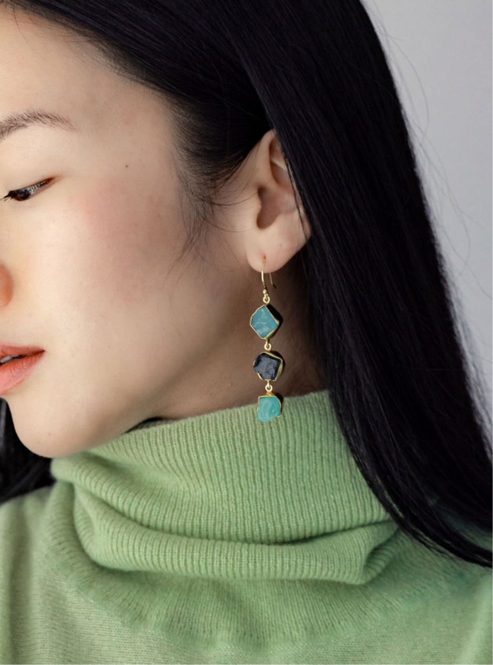 FREYA EARRINGS | AQUA & LONDON BLUE