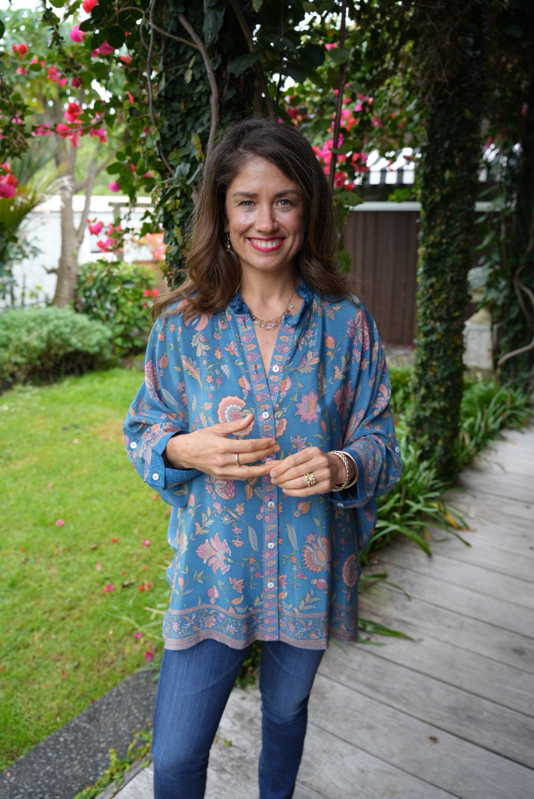 SILK SHIRT | CORNFLOWER BLUE