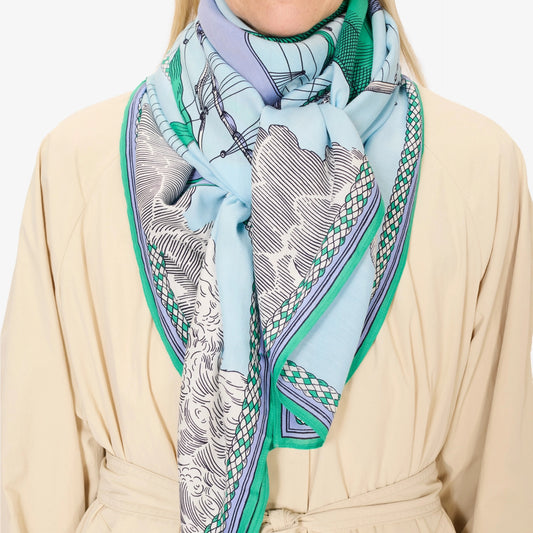 DES RIVES ET DES REVEA Scarf- GREEN by Inouï Edition