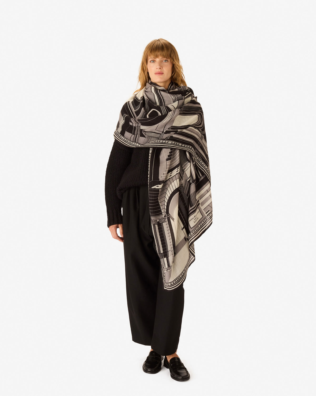 ARCHITECTURE Scarf- BLACK by Inouï Edition
