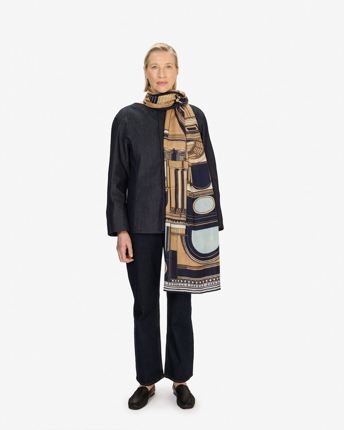 ARCHITECTURE Scarf- BLUE by Inouï Edition