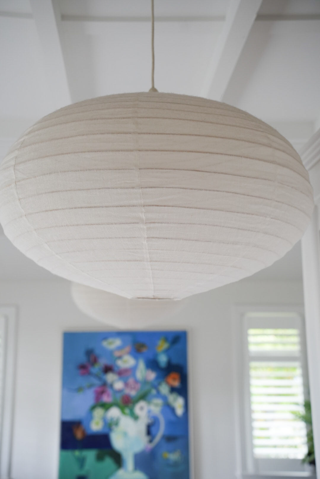 LINEN LIGHT SHADE | WHITE OVAL | MEDIUM