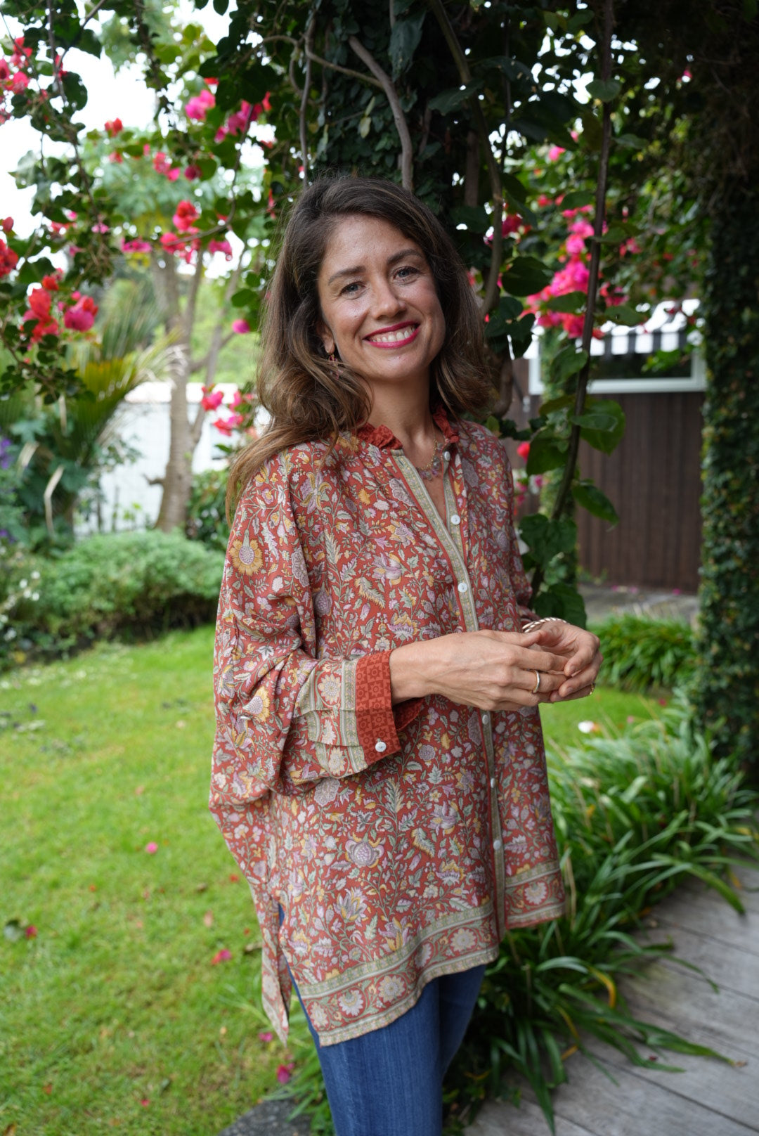 SILK SHIRT | TERRACOTTA
