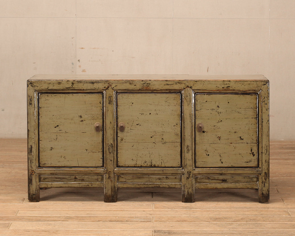 ANTIQUE THREE DOOR CABINET | ARTICHOKE