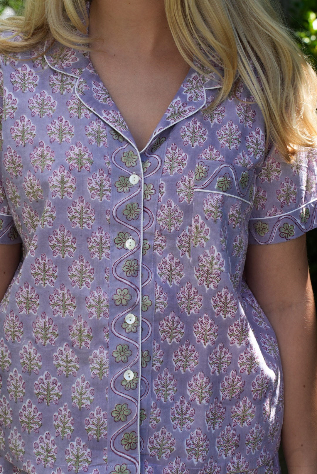 COTTON PJS | LILAC | SHORT