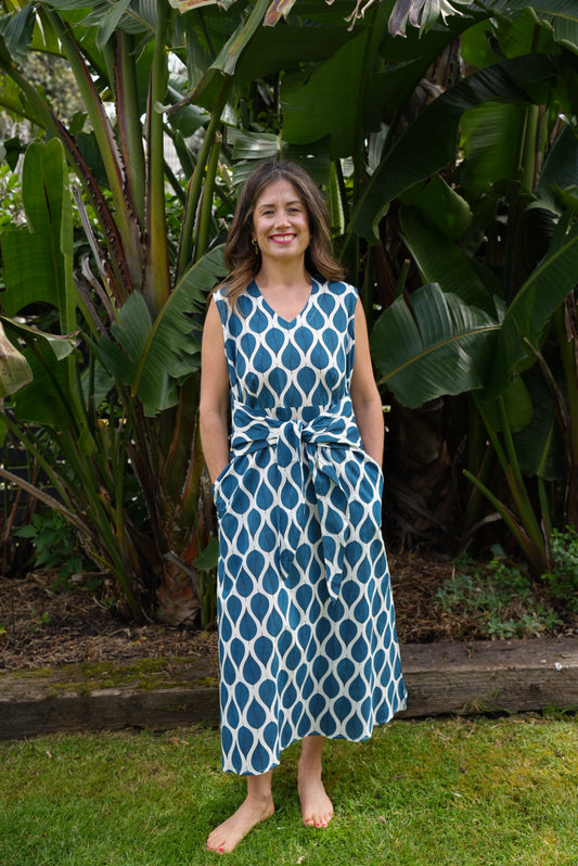 LILY DRESS | BLUE LEAF