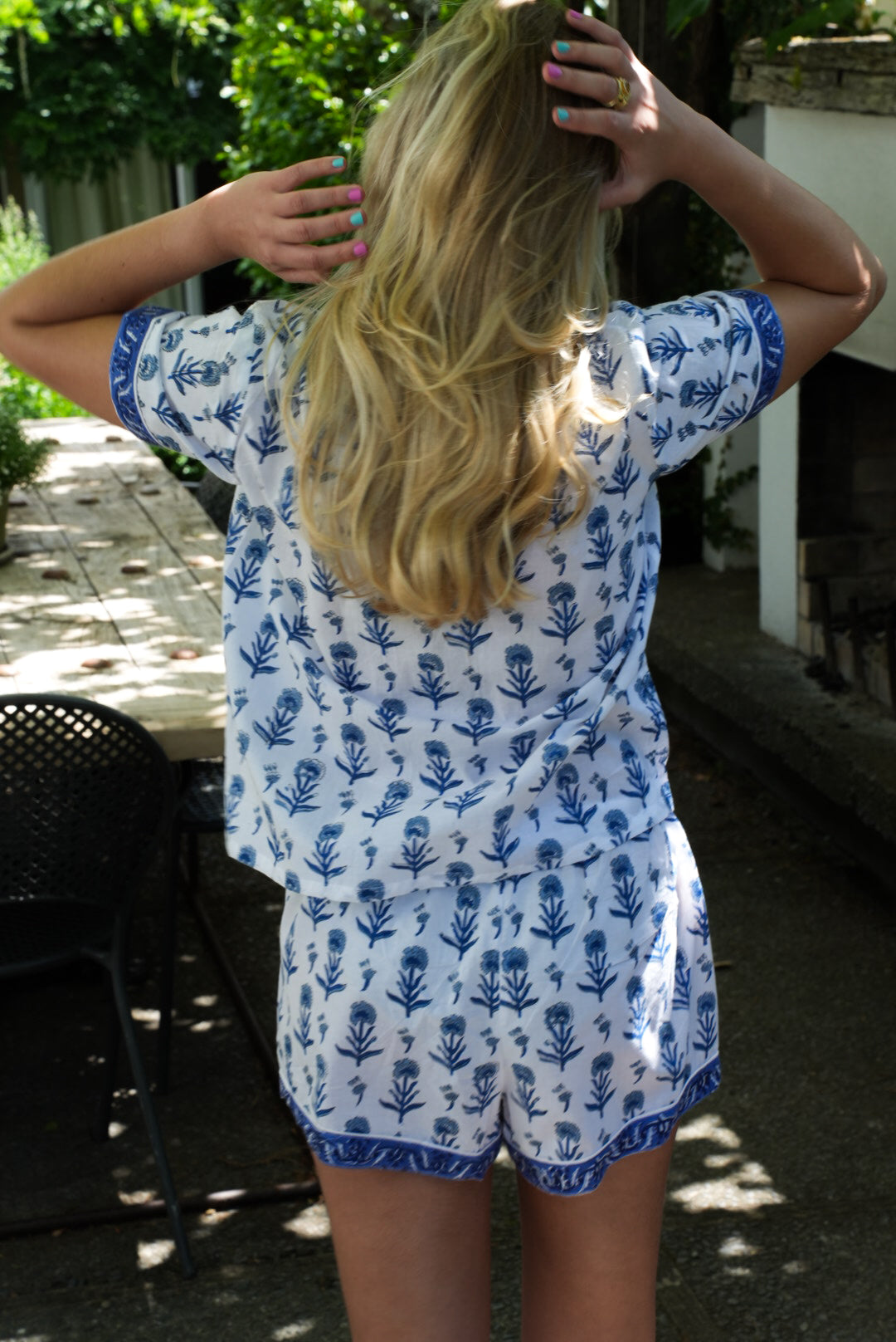 COTTON PJS | INDIGO | SHORT