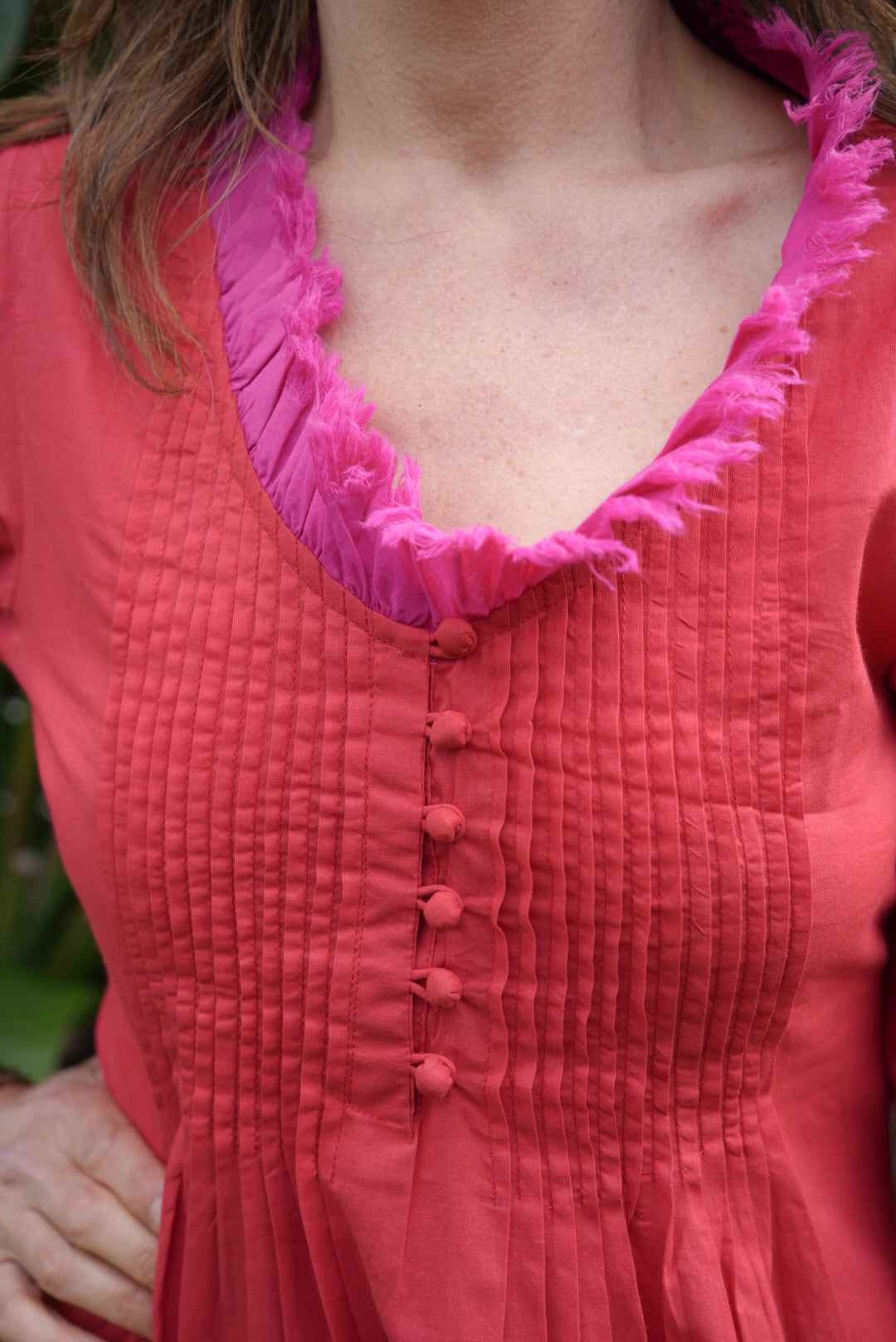 SIENNA DRESS | ORANGE PINK