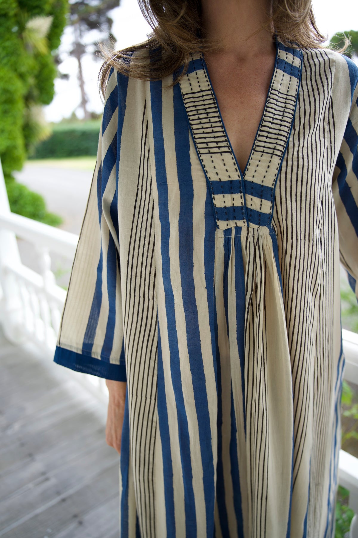 HARPER DRESS | BLUE | HAND BLOCK PRINT COTTON
