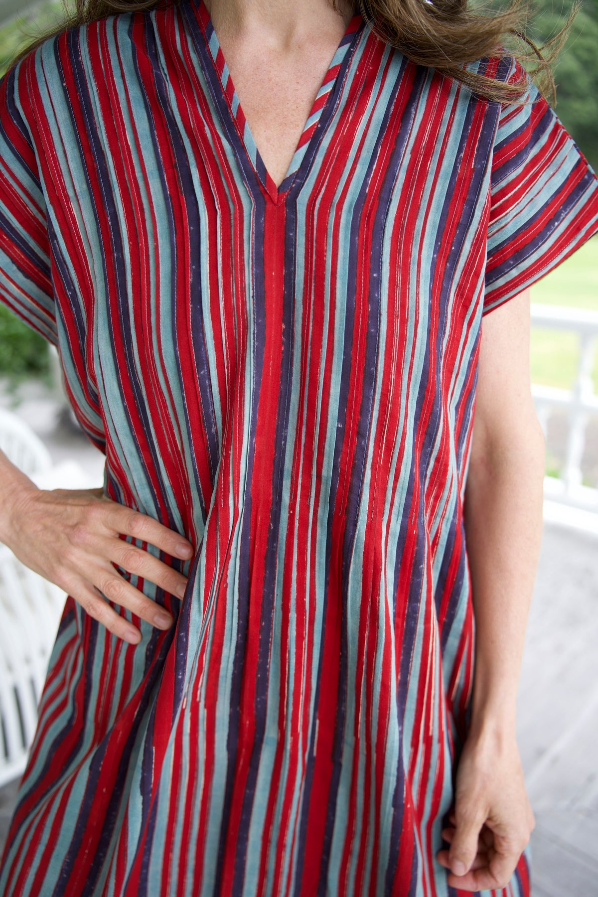 BILLIE DRESS | INDIGO RED | HAND BLOCK PRINT COTTON