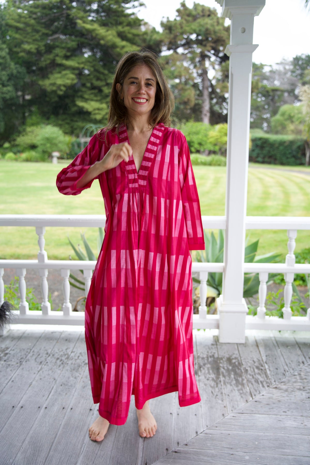 HARPER DRESS | PINK CHECK