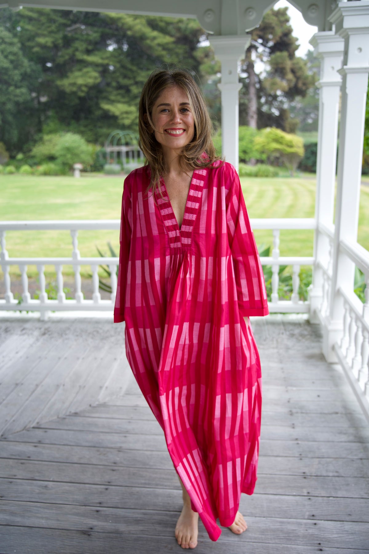 HARPER DRESS | PINK CHECK