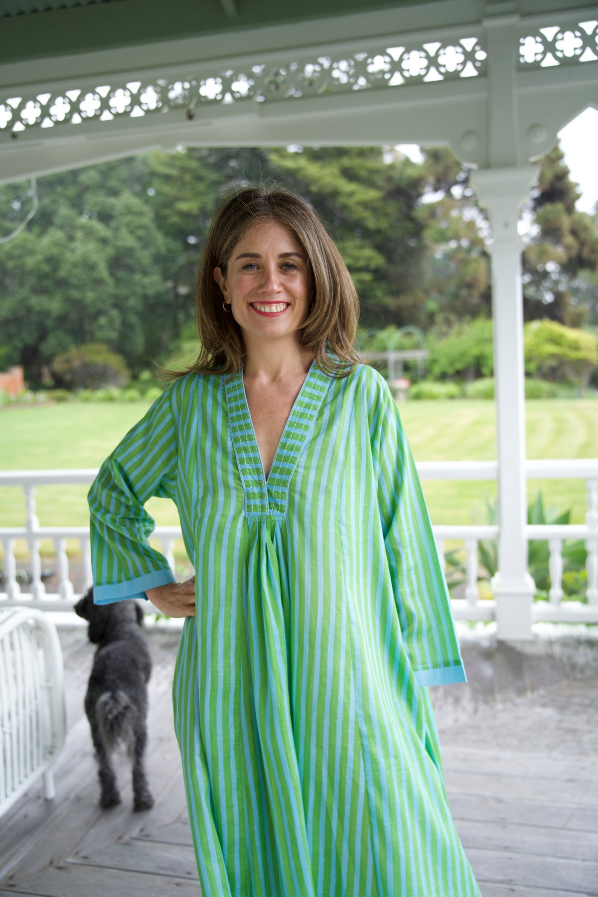 HARPER DRESS | GREEN BLUE
