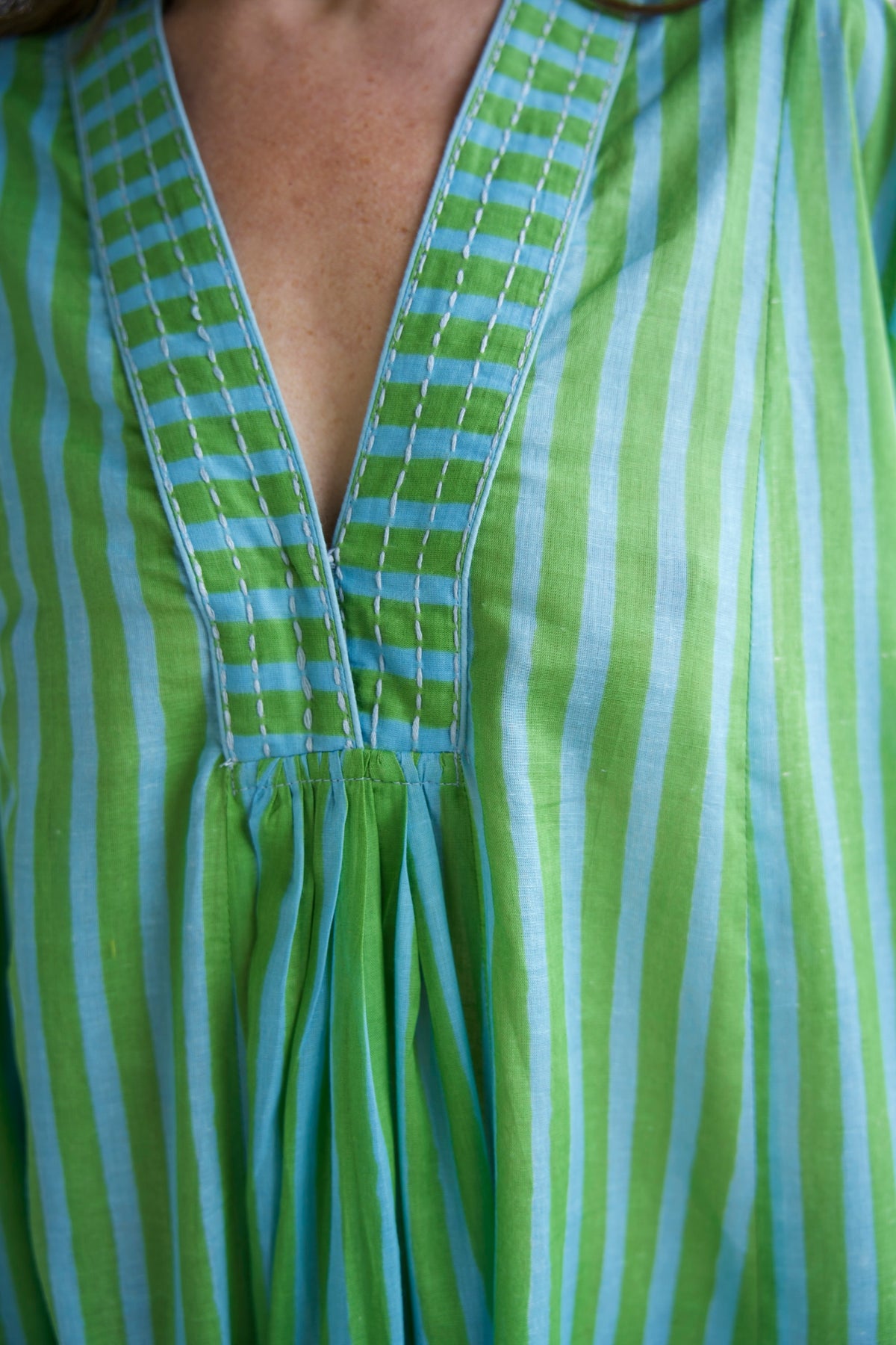 HARPER DRESS | GREEN BLUE