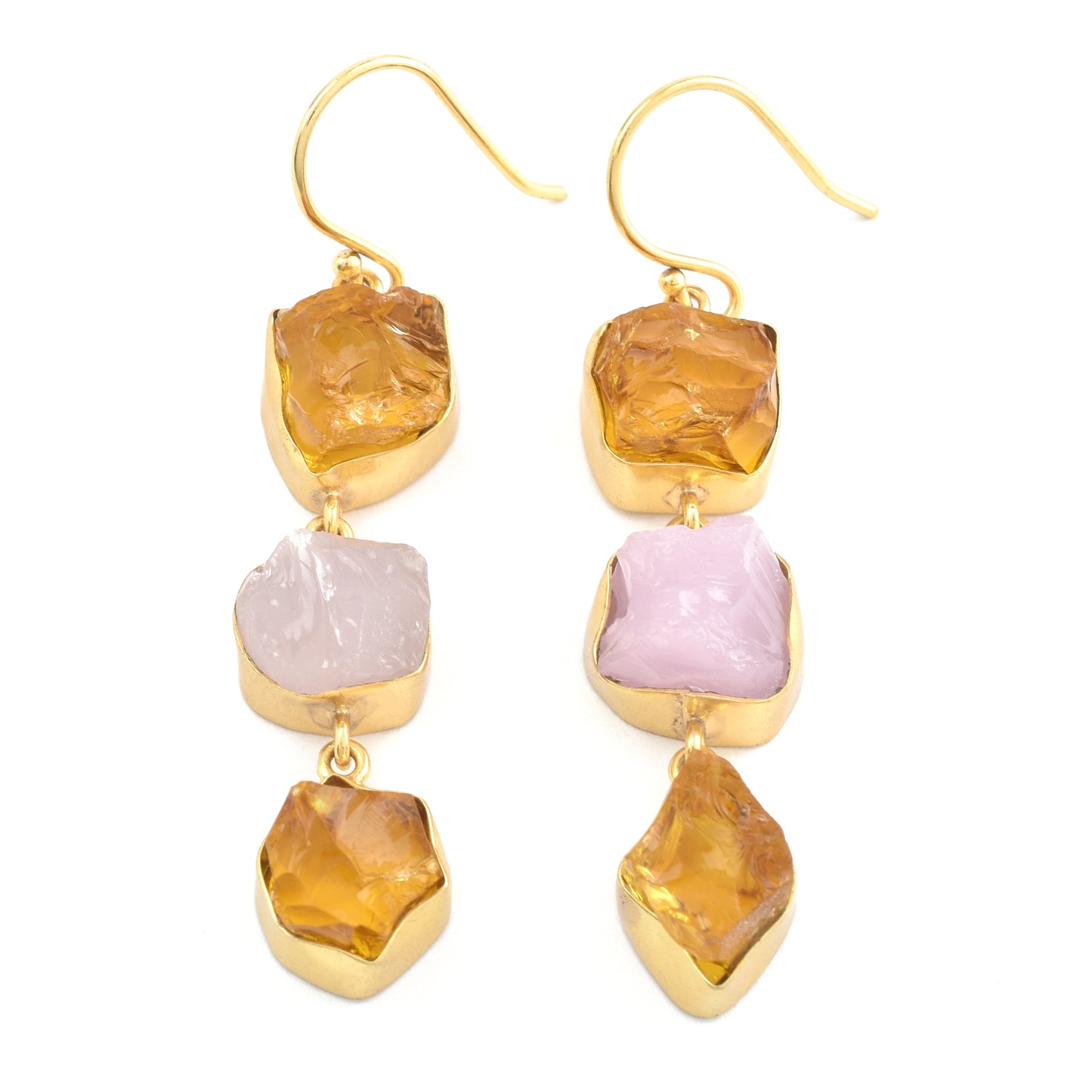 FREYA EARRINGS | CITRINE & ROSE