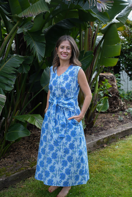 LILY DRESS | BLUE STRIPE
