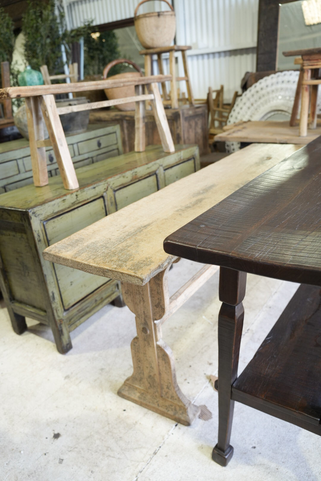 ANTIQUE THREE DOOR CABINET | ARTICHOKE