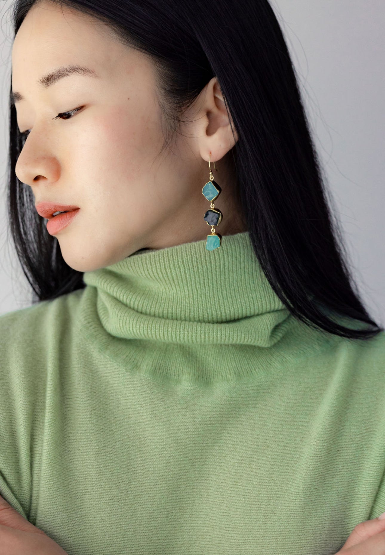 FREYA EARRINGS | AQUA & LONDON BLUE