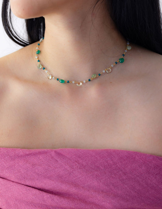 CEECEE NECKLACE | MULTI GREEN