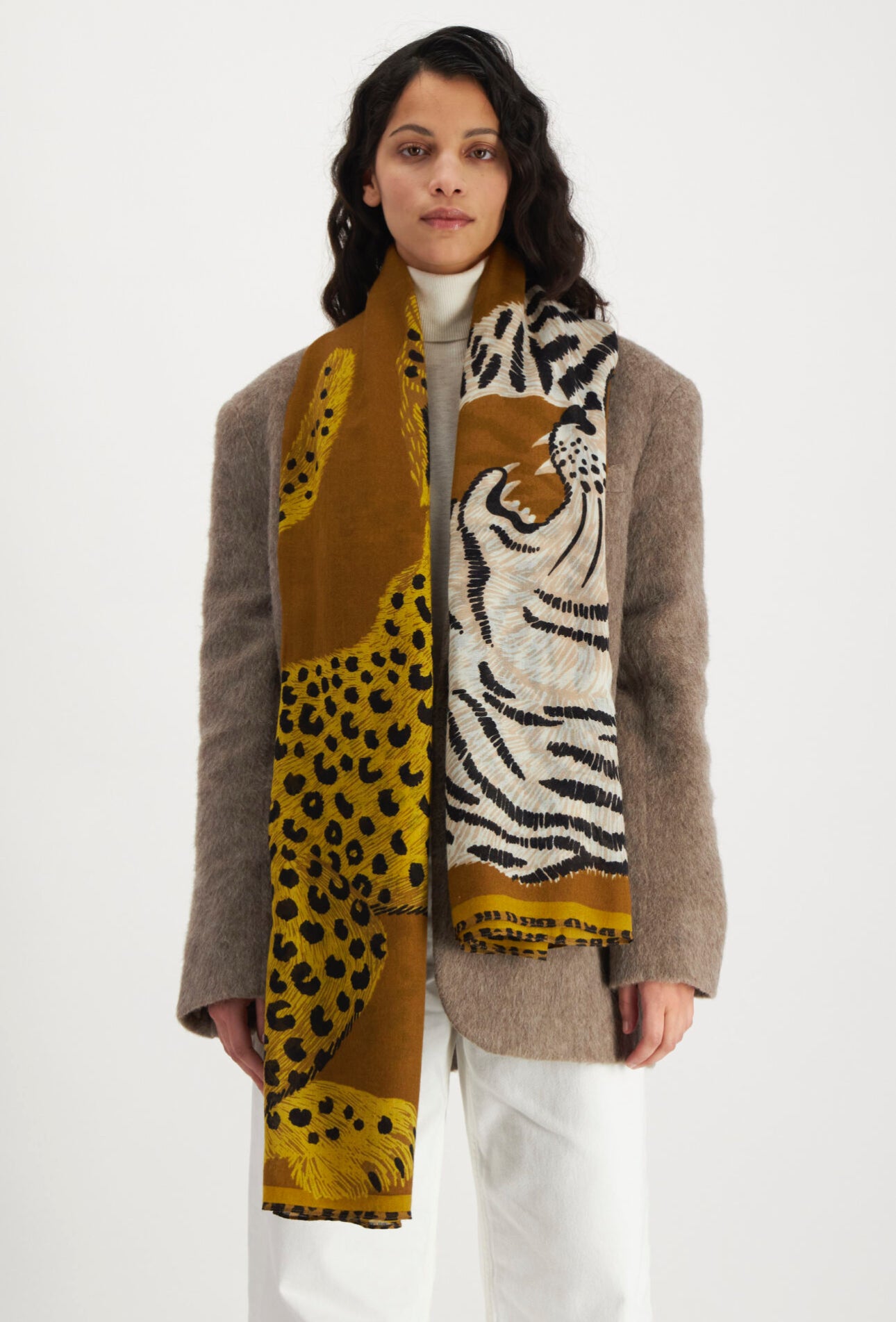 CHATOU 130 Scarf- GOLD BROWN by Inouï Edition