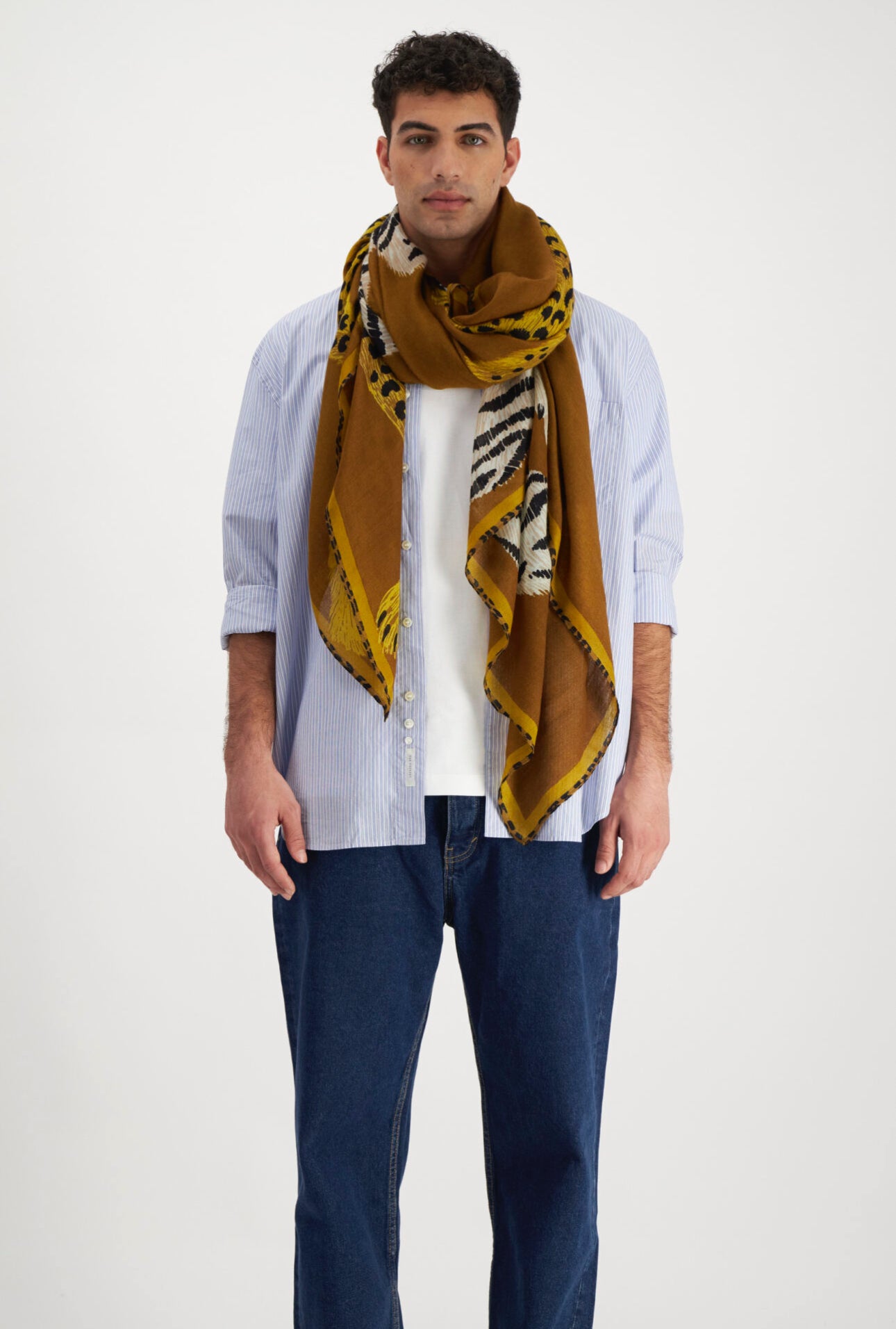 CHATOU 130 Scarf- GOLD BROWN by Inouï Edition