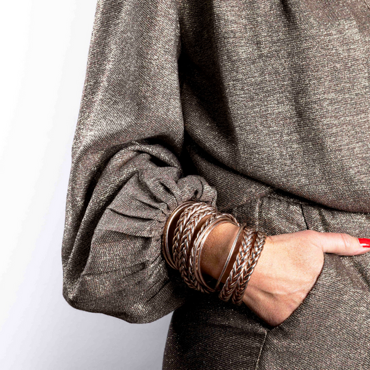 BUDDHIST BANGLE | THICK | CHAMPAGNE