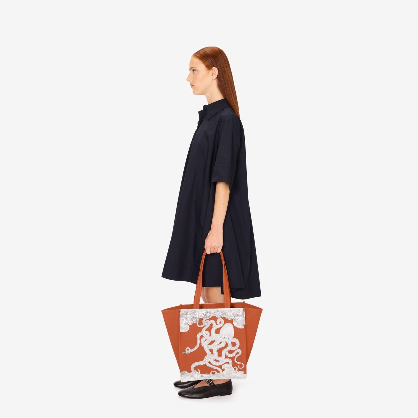POSEIDON TOTE in ORANGE by Inoui Editions Paris