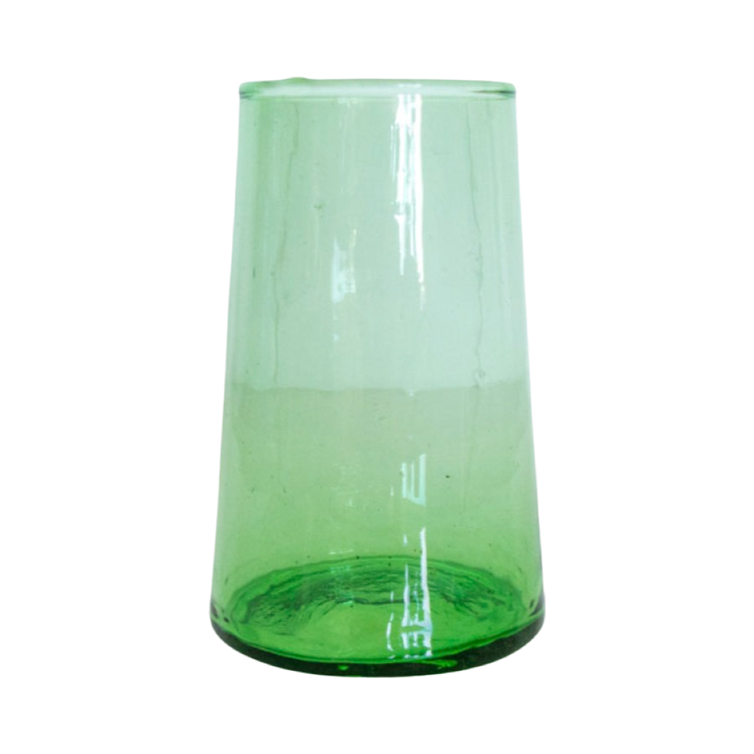 MOROCCAN BELDI GLASS / GREEN
