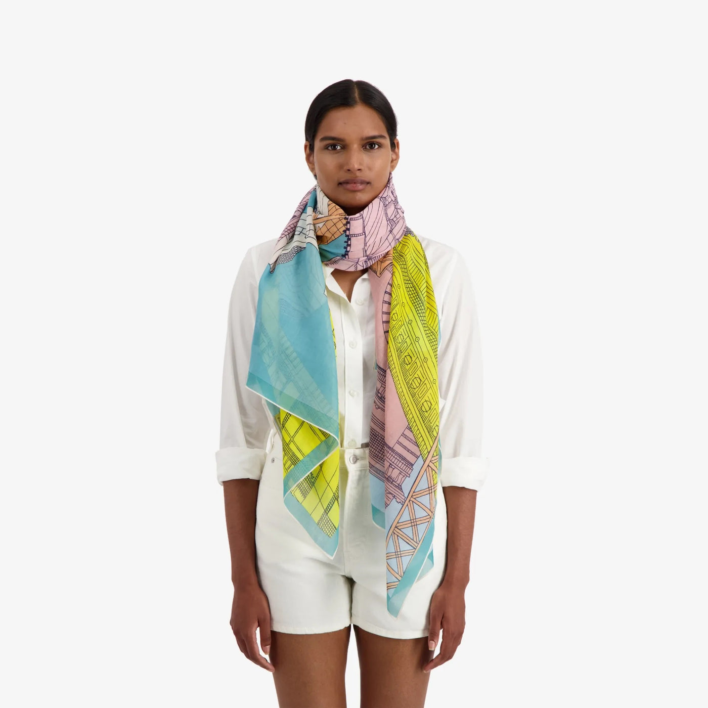 PARIS- TURQUOISE SCARF by Inoui Editions