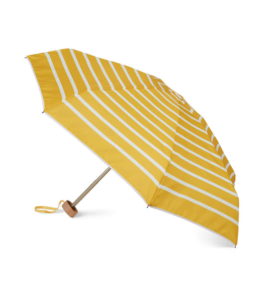 ANATOLE PARIS - Striped yellow micro- umbrella white stripes GABIN