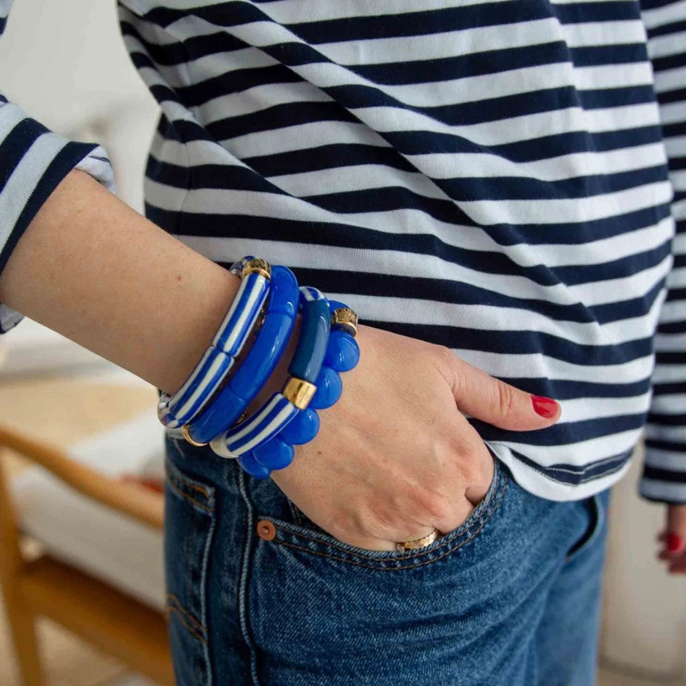PARABAYA- COBALT BOMBOM BRACELET
